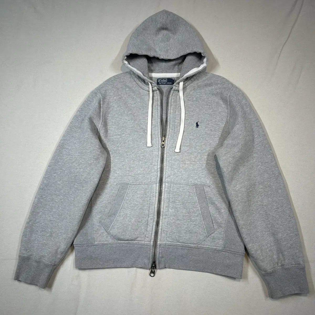 XL) Polo Ralph Lauren 2way hooded zip-up gray doosan waffle-lined