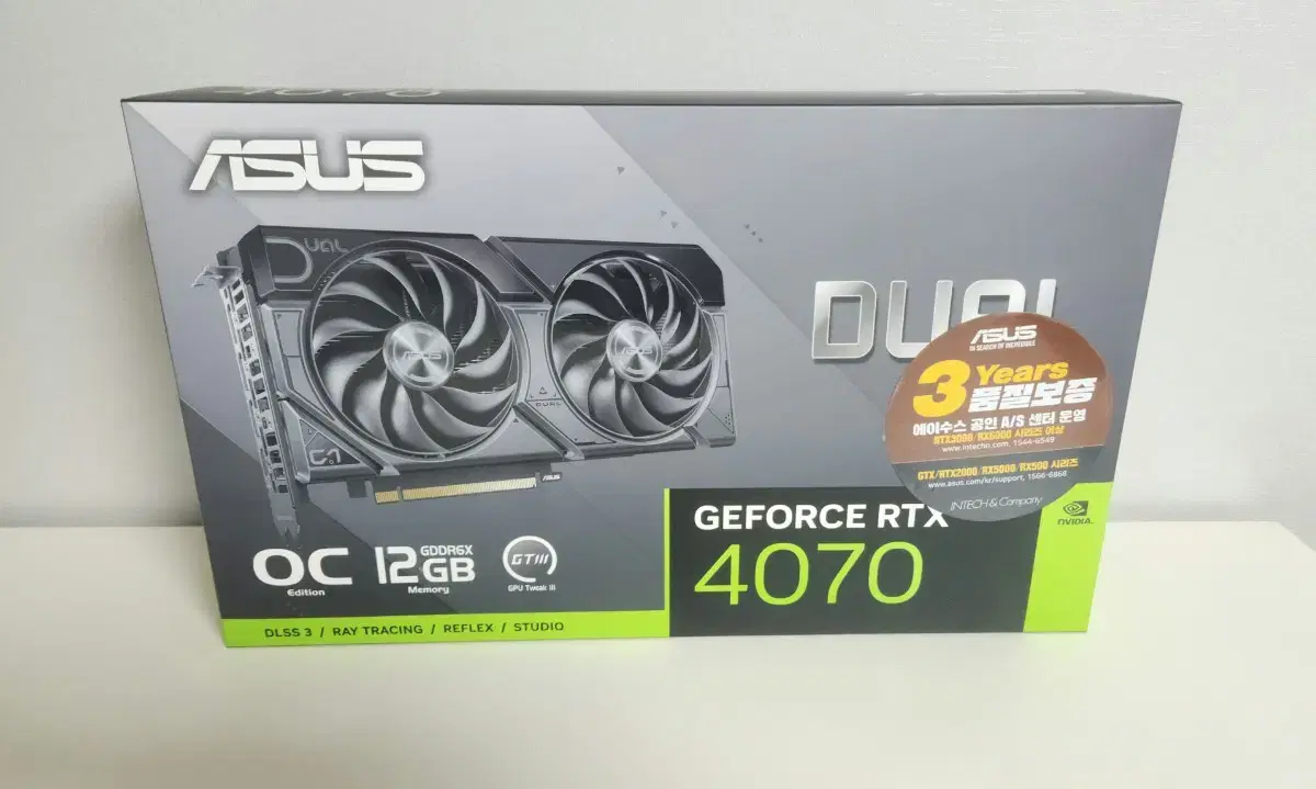 (미개봉) 아수스 RTX4070 O12G OC D6X 12GB 팝니다