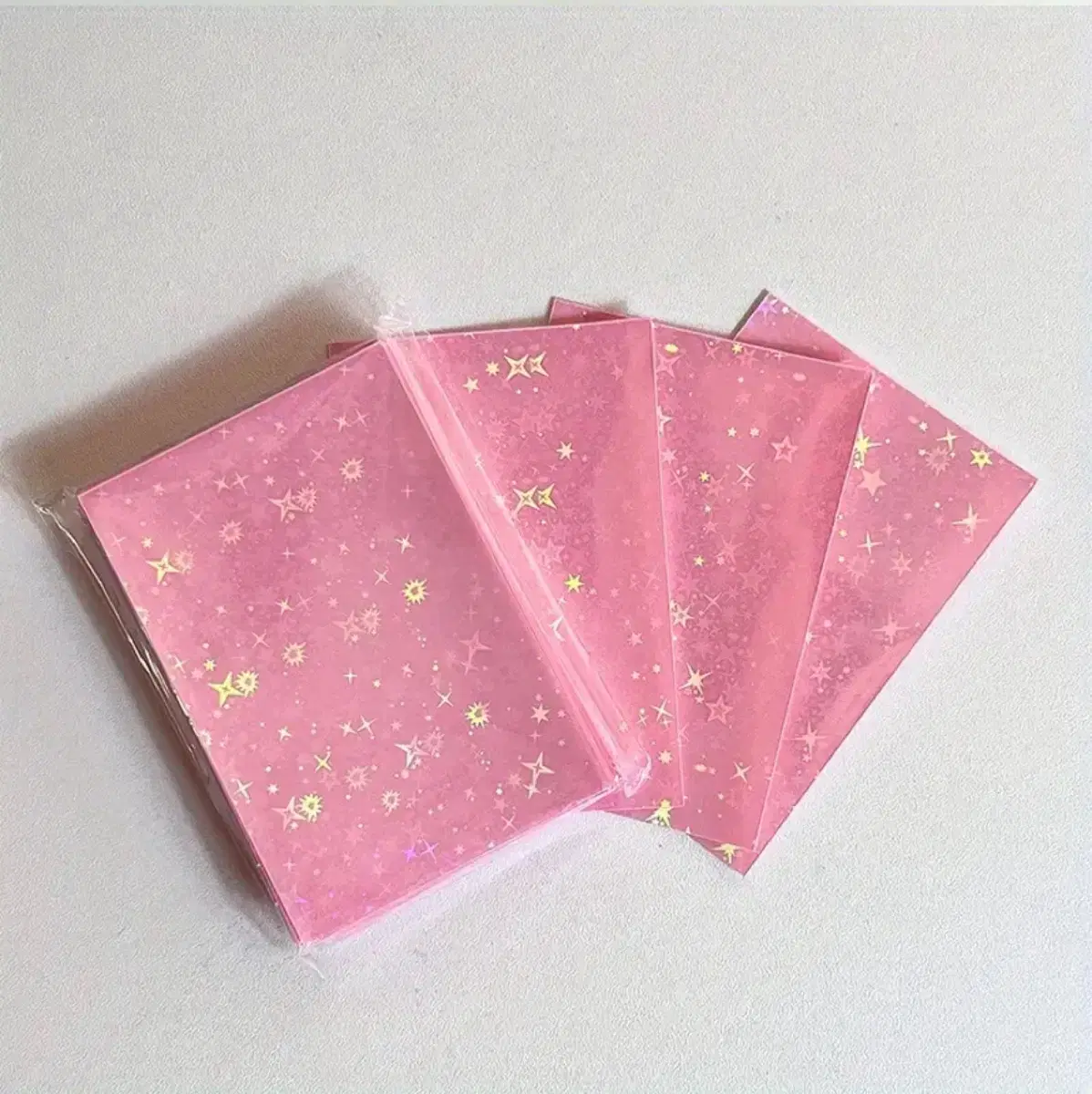 (New, unused) Glitter Photocard Sleeve hologram photocard sleeve photocard packing supplies