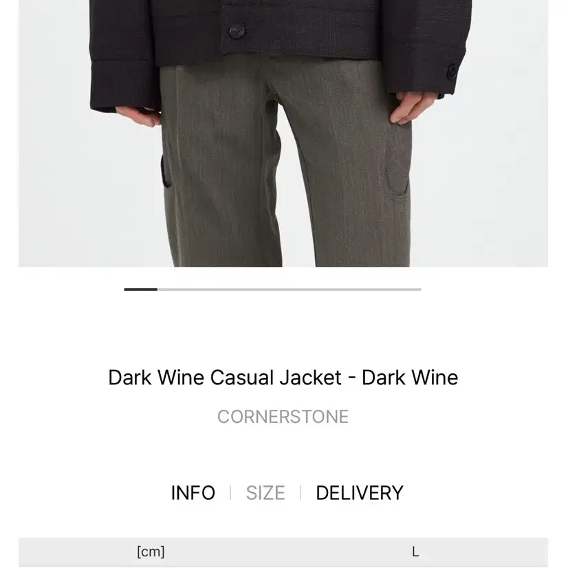 코너스톤 cornerstone dark wine casual jacket