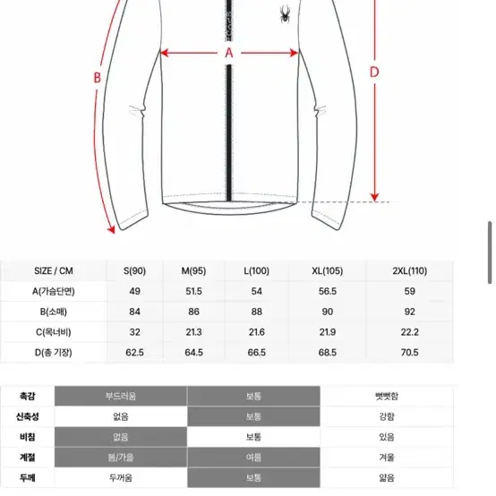 스파이더 바람막이 (집업)