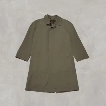 00's 빈티지 짙은 베이지 올리브색 스텐카라 코트 포멀