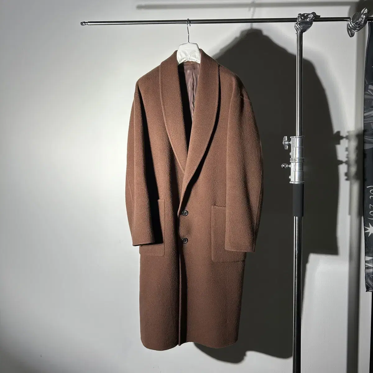 [UTC] Solid homme shawl kara cashmere coat