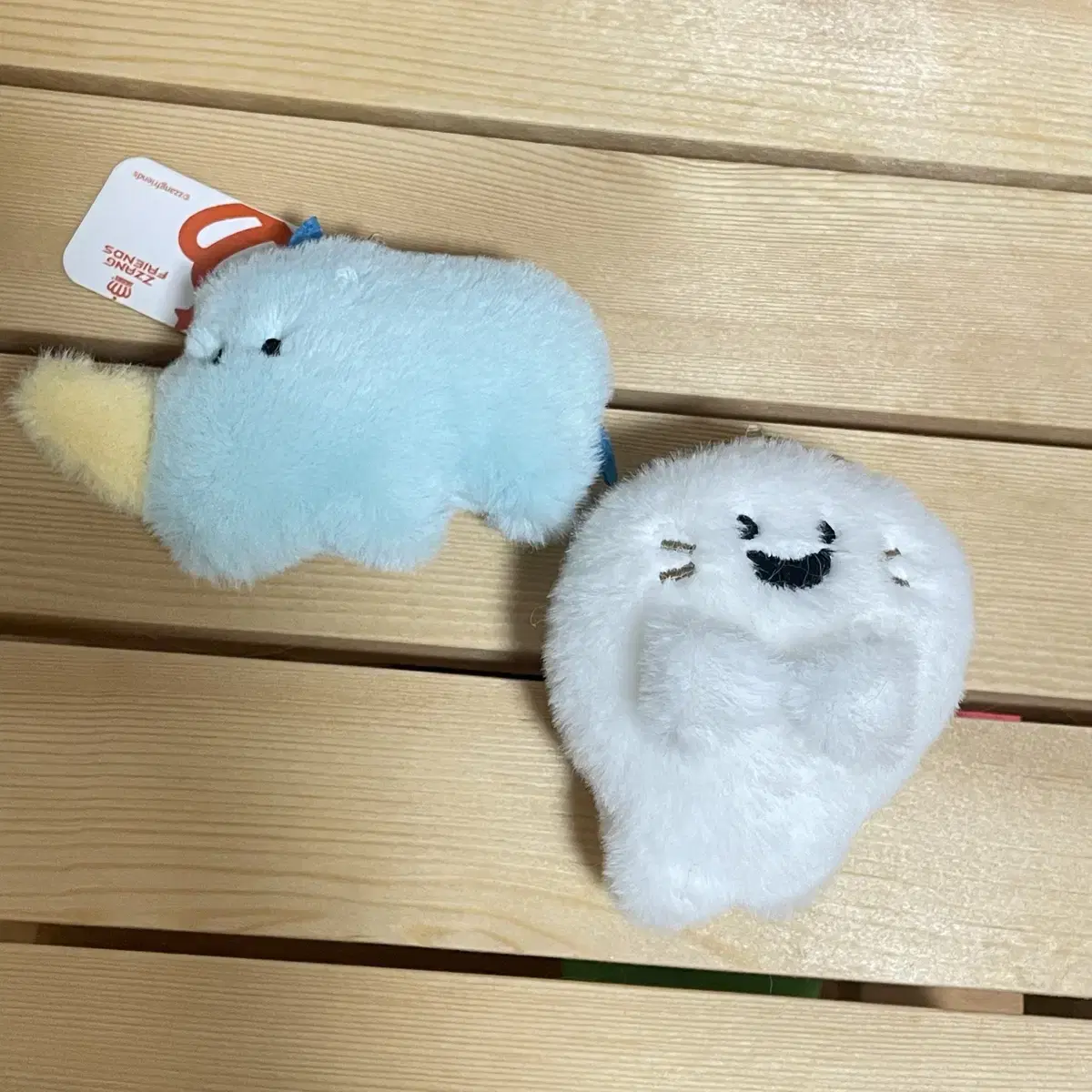 (1+1 세트) 아기 물개 & 코뿔소 미니 인형 키링 7cm