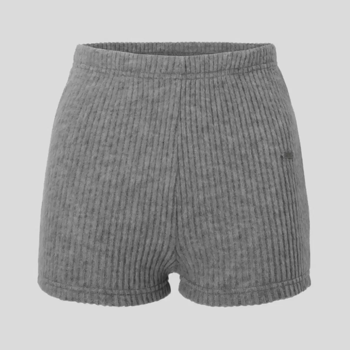 새상품) 카키포인트 ribbed mini shorts 미니쇼츠 그레이