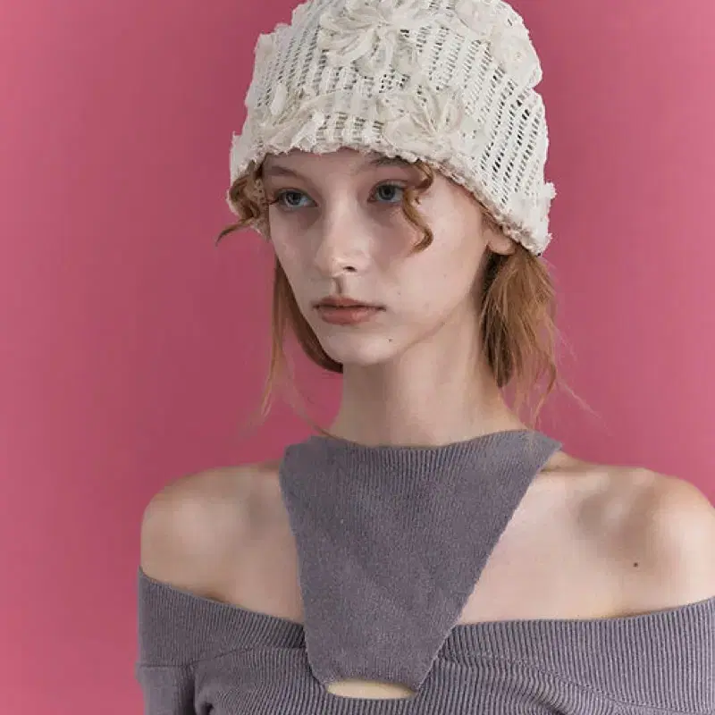 poesiedame rosa knit beanie