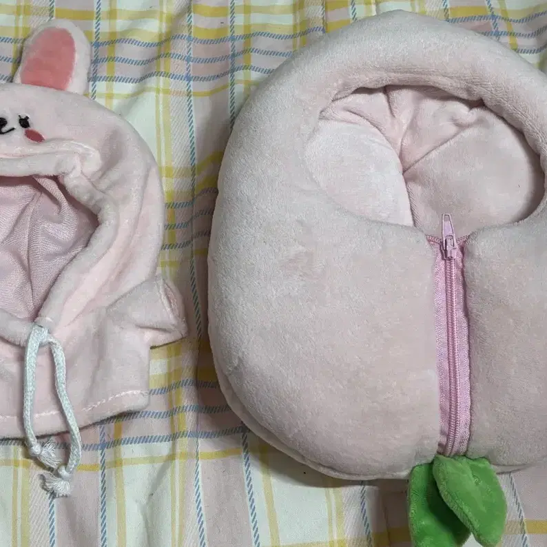 15cm 20cm 인형옷 복숭아 파우치 토끼 후드티