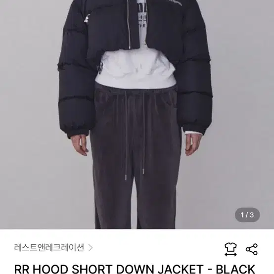 레스트앤레크레이션 RR HOOD SHORT DOWN JACKET숏패딩