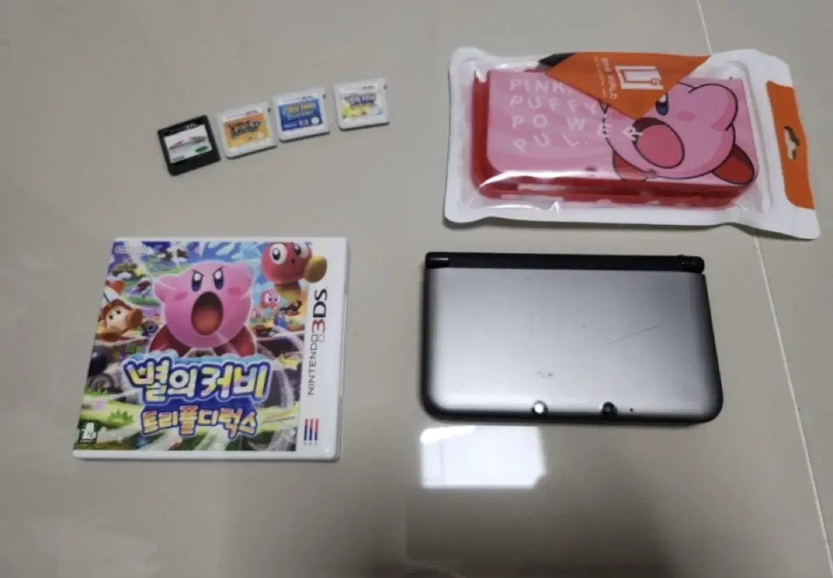 닌텐도 3ds xl 실버 + 칩 4개