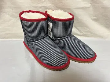 새상품 어그 부츠 여성용 데님 스트라이프 개성적 화려한 무늬 레어