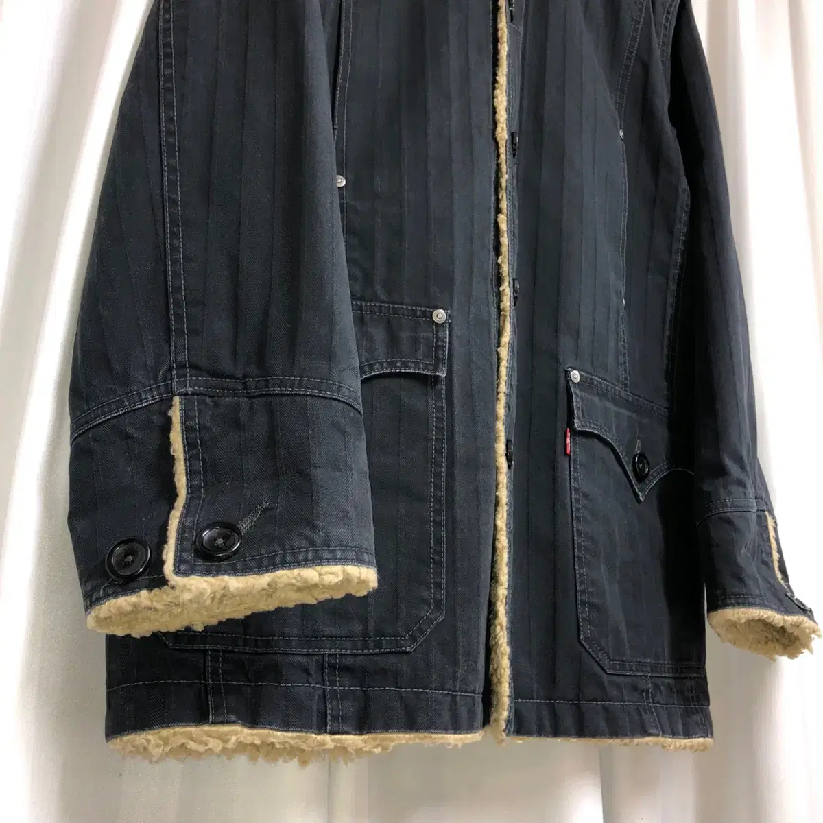 Levi's 양털 셰르파 데님 워크 재킷 (XL)