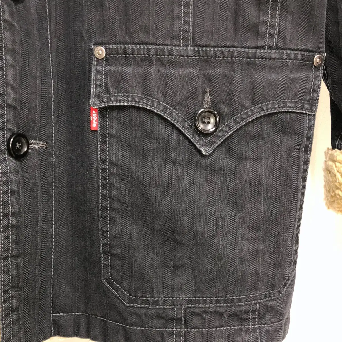 Levi's 양털 셰르파 데님 워크 재킷 (XL)