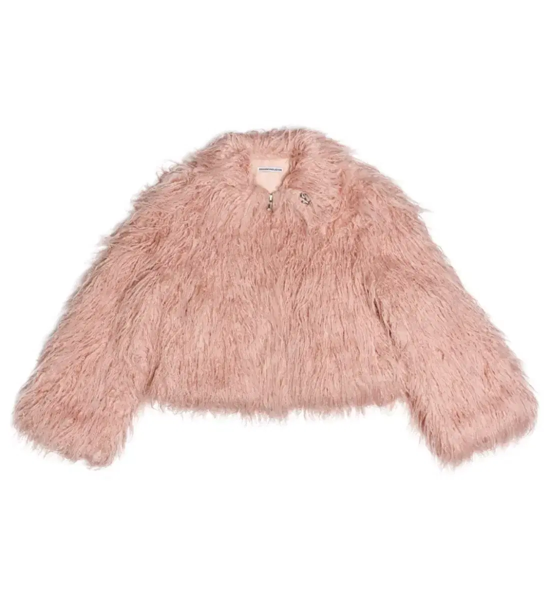 스키즘인듀싱 CROPPED SPIKY FAUX FUR JACKET 핑크