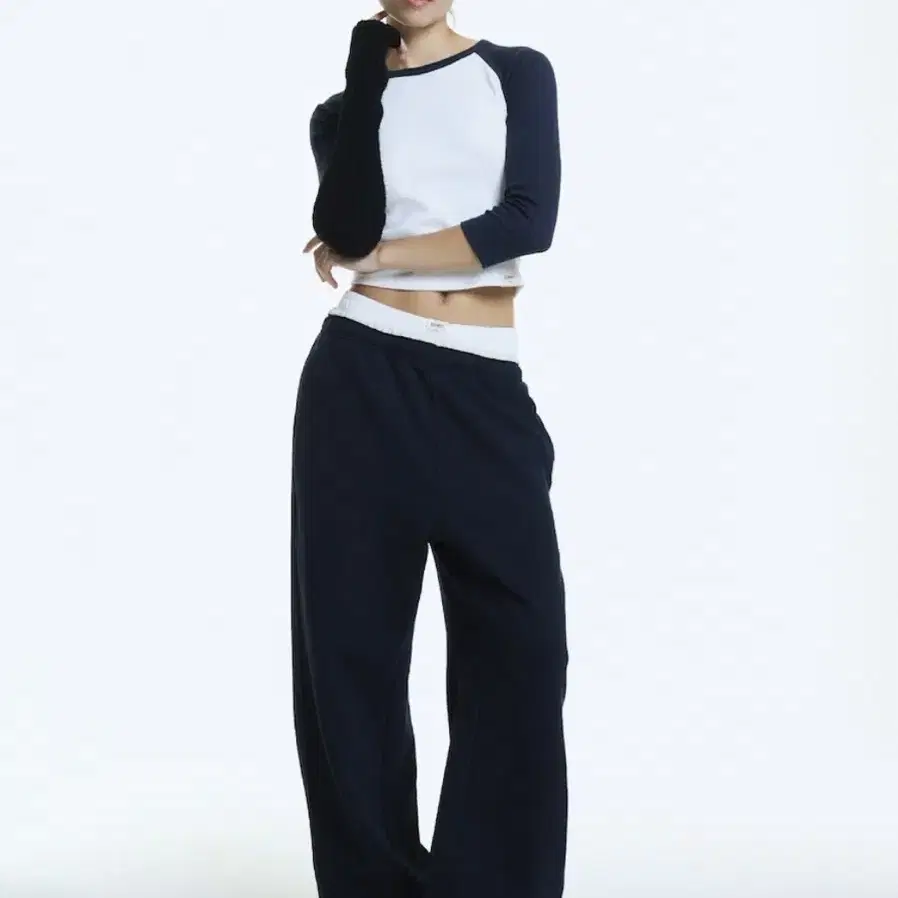 글로니 contrast sweatpants (navy) s