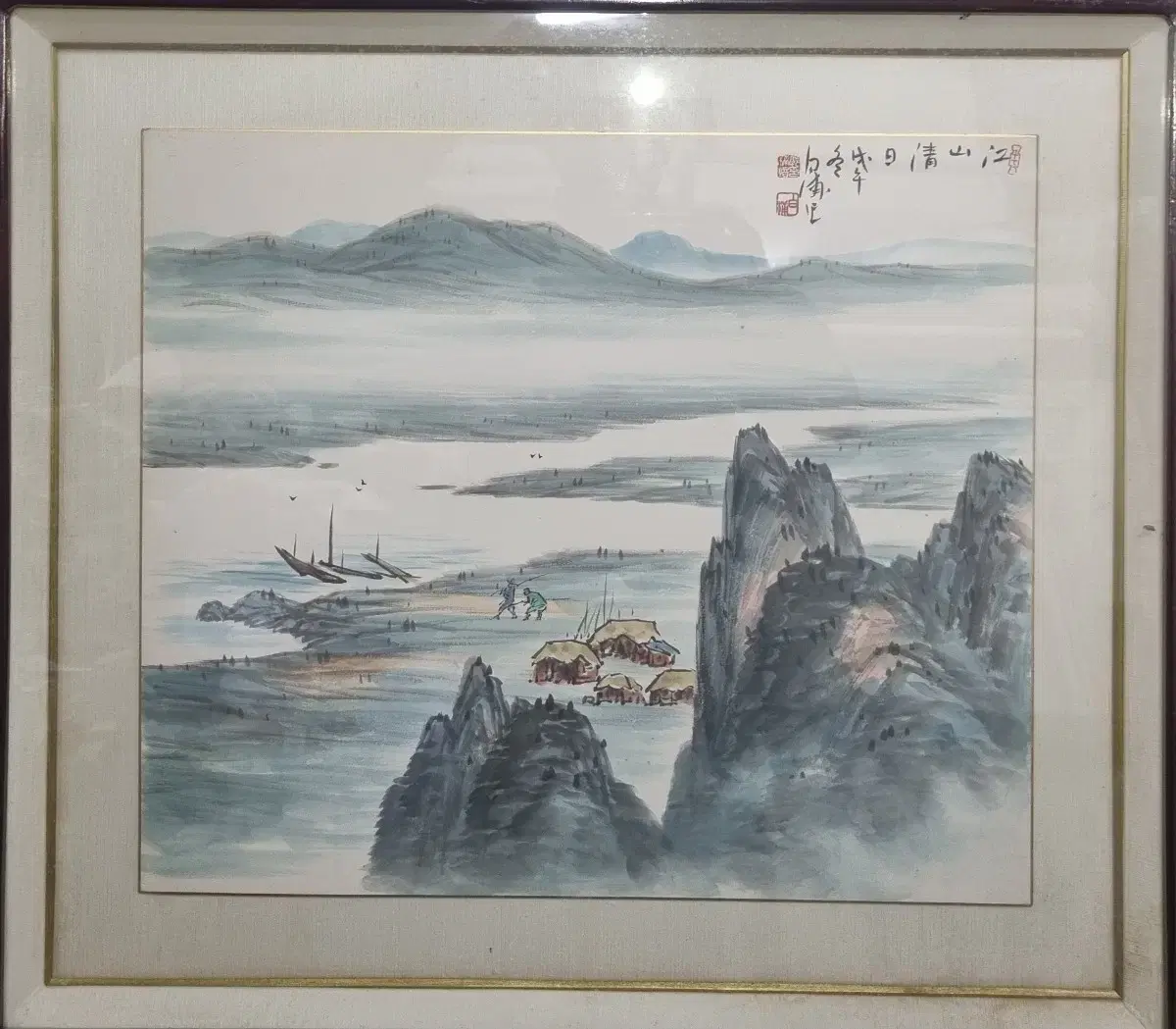 백포 곽남배/진품/산수화/그림/심사위원/모닥불/원두막대가