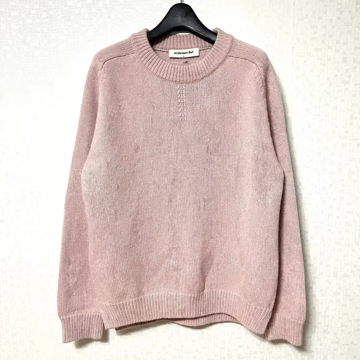 [L,100]Anderson Belle Women's Wool Knit Sweater Pink