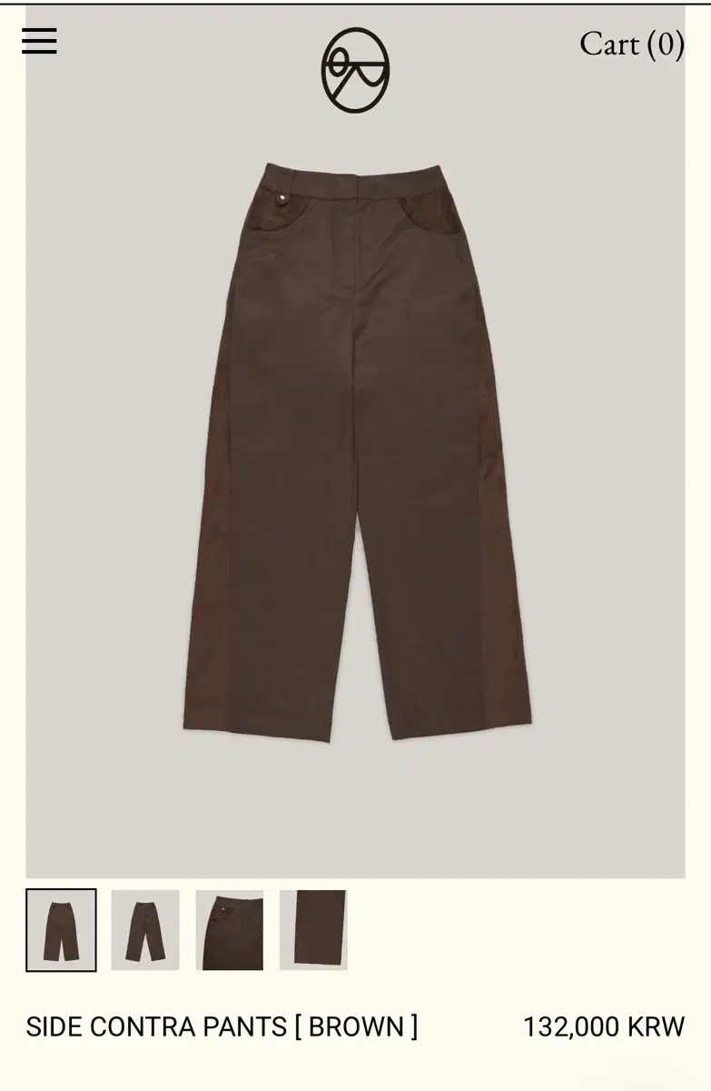 아우로 SIDE CONTRA PANTS [ BROWN ]