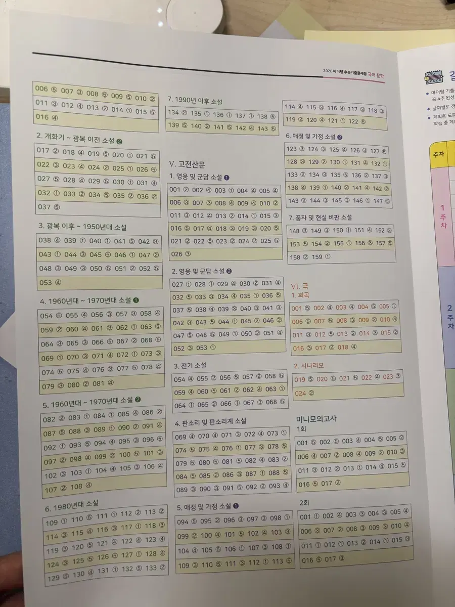 2026 마더텅 문학 독서 합쳐서 만원에  팝니다