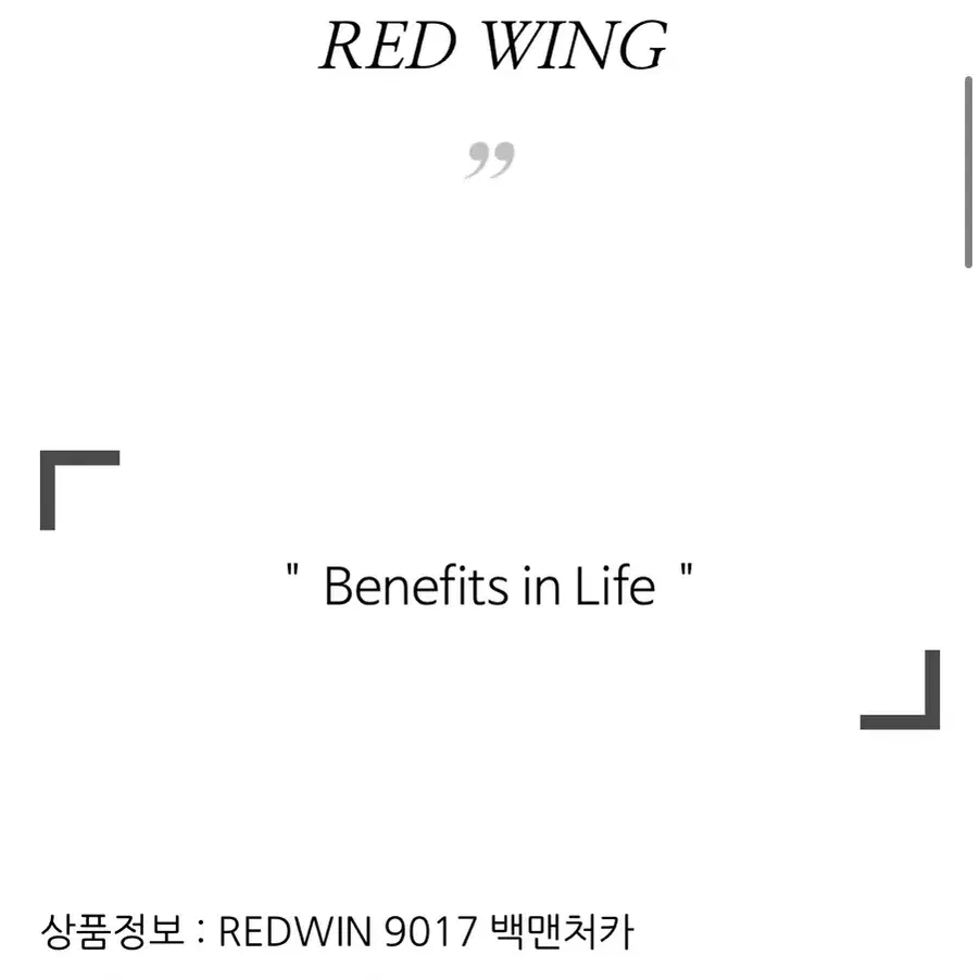 레드윙 REDWING 9017 백맨 처카 /Red Wing 9017 /