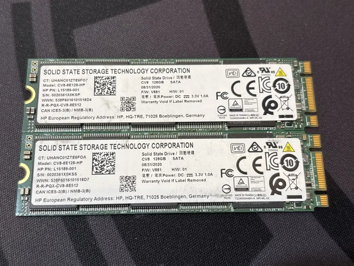 삼성 HP 하이닉스 m.2 ssd 128g 판매합니다.