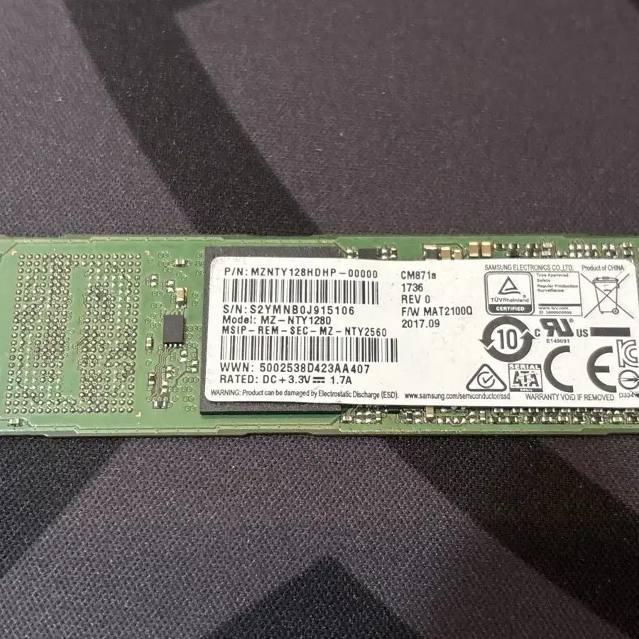 삼성 HP 하이닉스 m.2 ssd 128g 판매합니다.