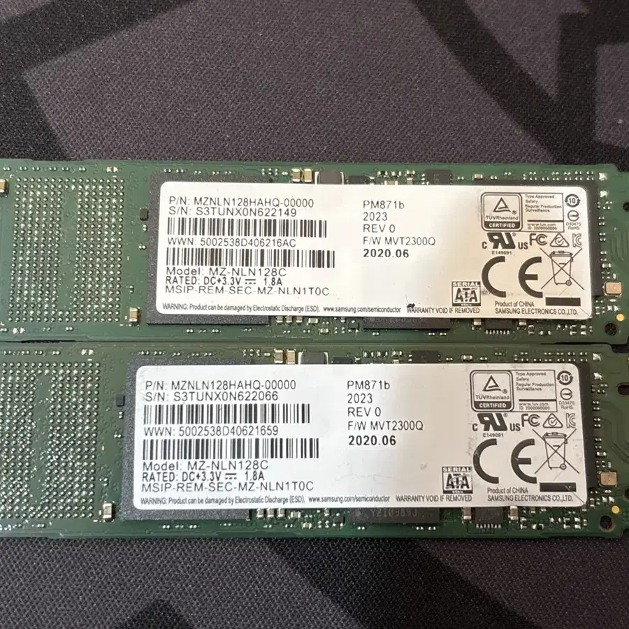 삼성 HP 하이닉스 m.2 ssd 128g 판매합니다.