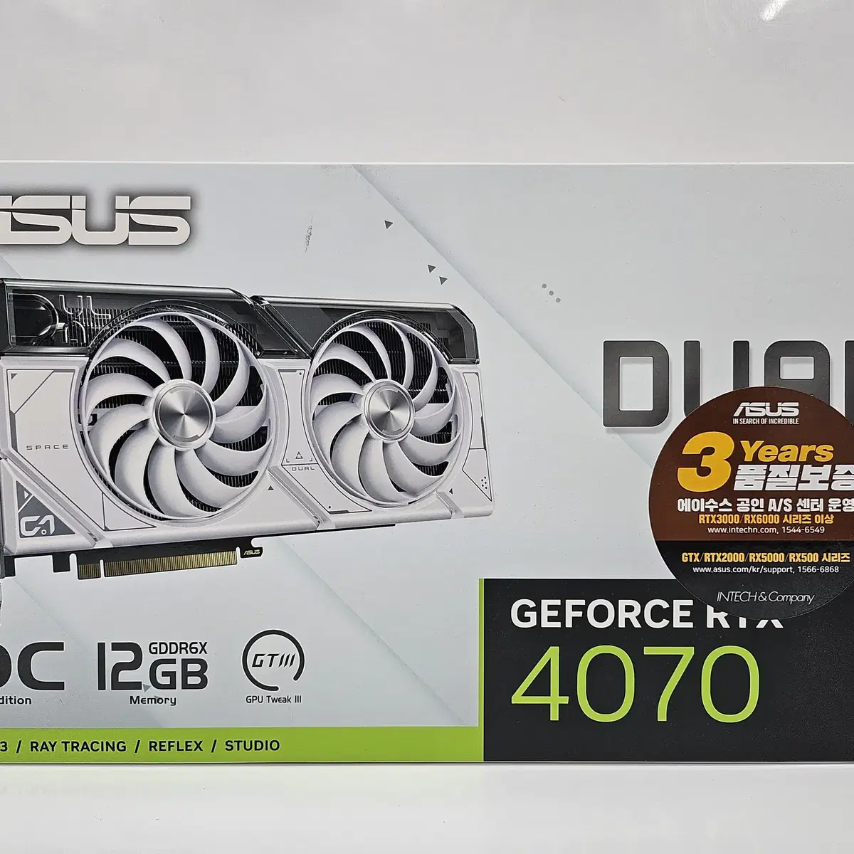 ASUS  RTX 4070 O12G OC D6X 12GB WHITE