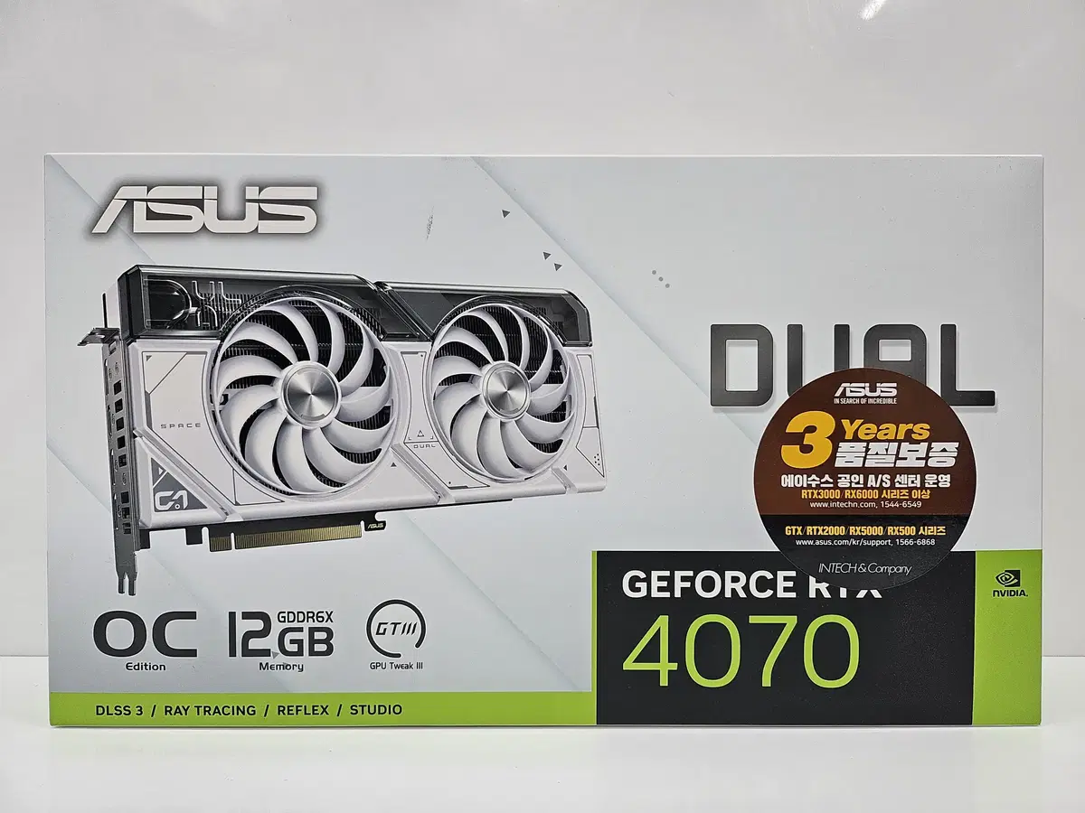 ASUS  RTX 4070 O12G OC D6X 12GB WHITE