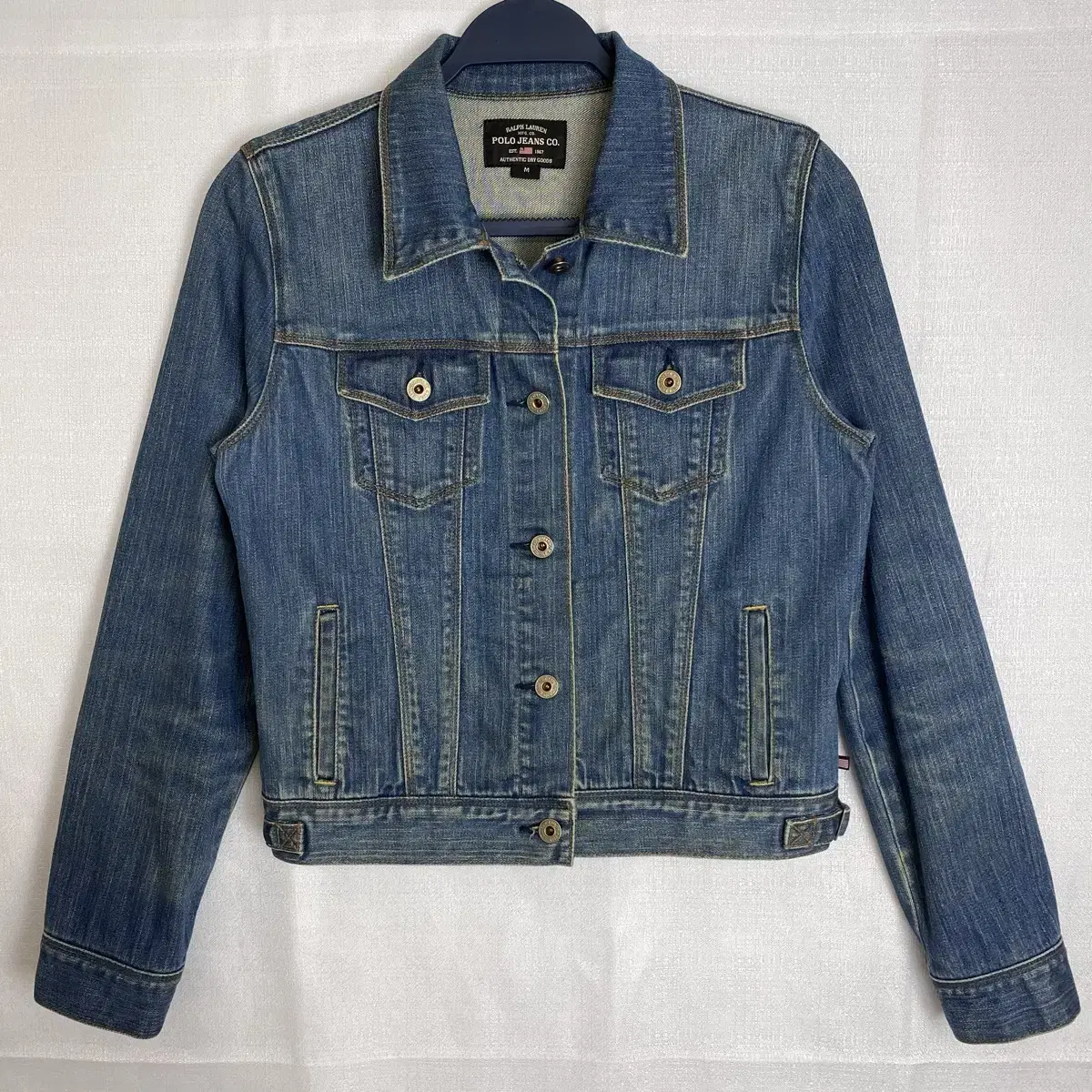 [W(M)] Polo Ralph Lauren Jins Company Leather Patched Denim Jacket