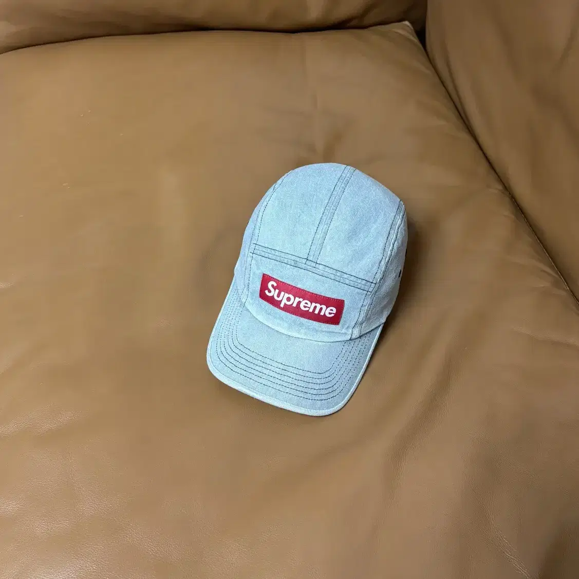 Supreme 슈프림 데님 캠프캡 모자 21fw Washed Denim