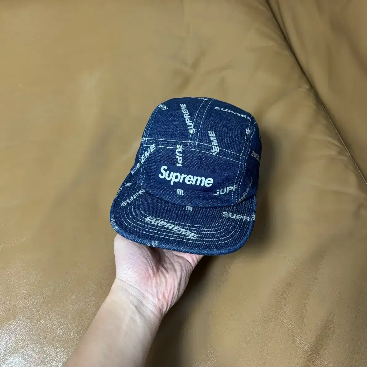 Supreme 슈프림 데님 캠프캡 모자 (Washed Denim)