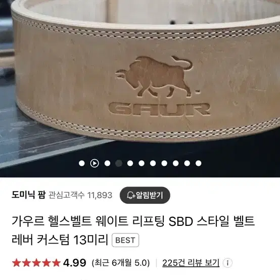 가우르 파워리프팅 벨트