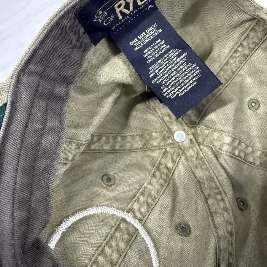 RRL 더블알엘 윙로고 볼캡 카키