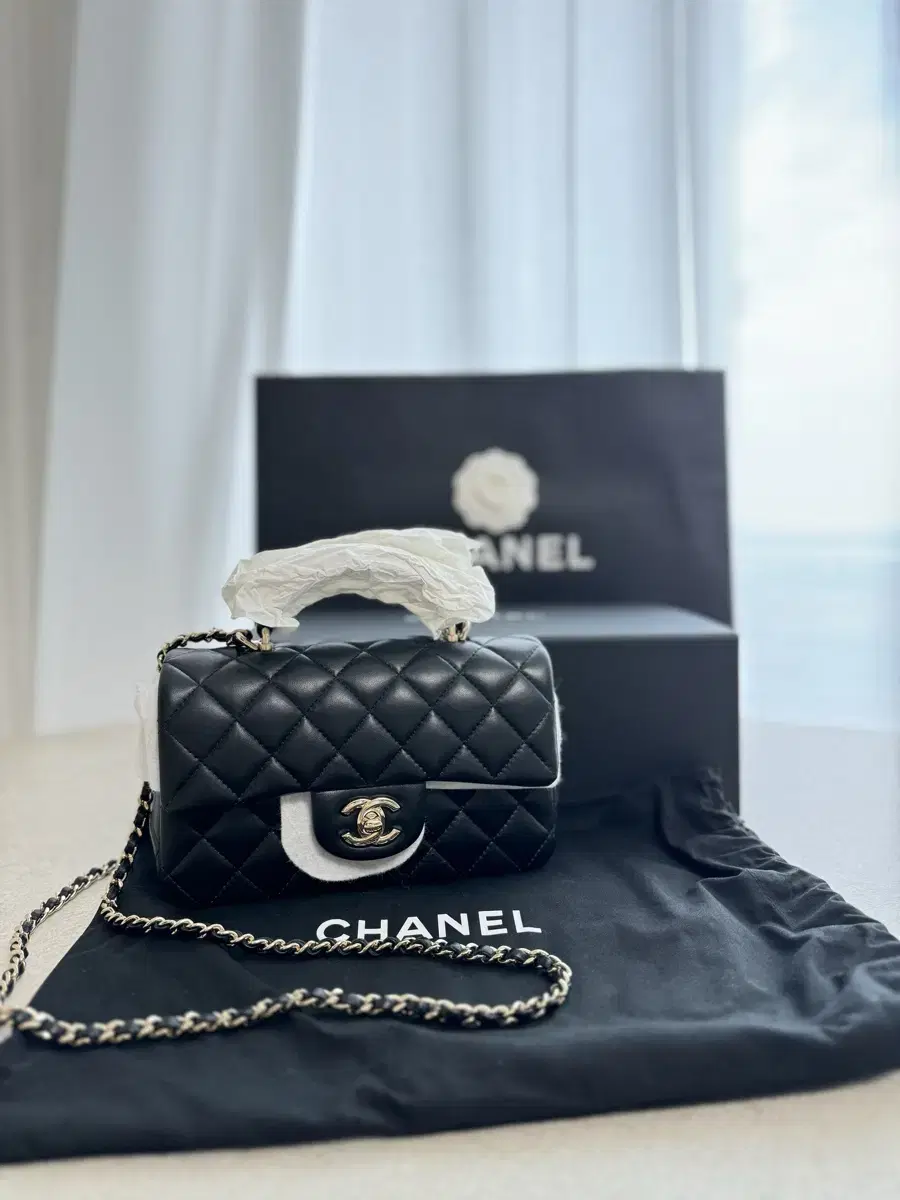 Chanel New Mini Tophams Champagne