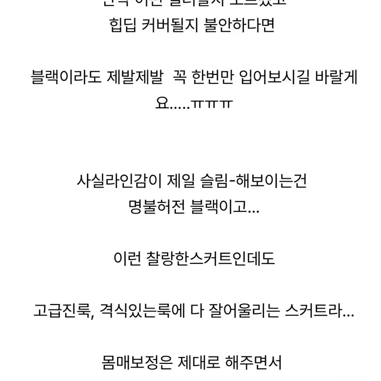 플랫퍼 오리지널 힙딥 스커트 블랙