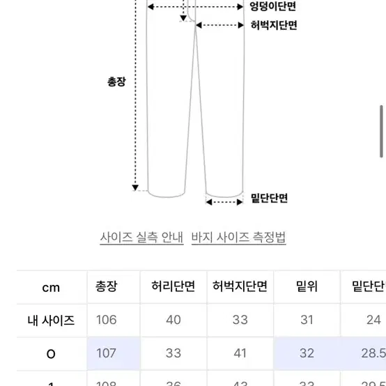 노운 멀티팬츠 1사이즈