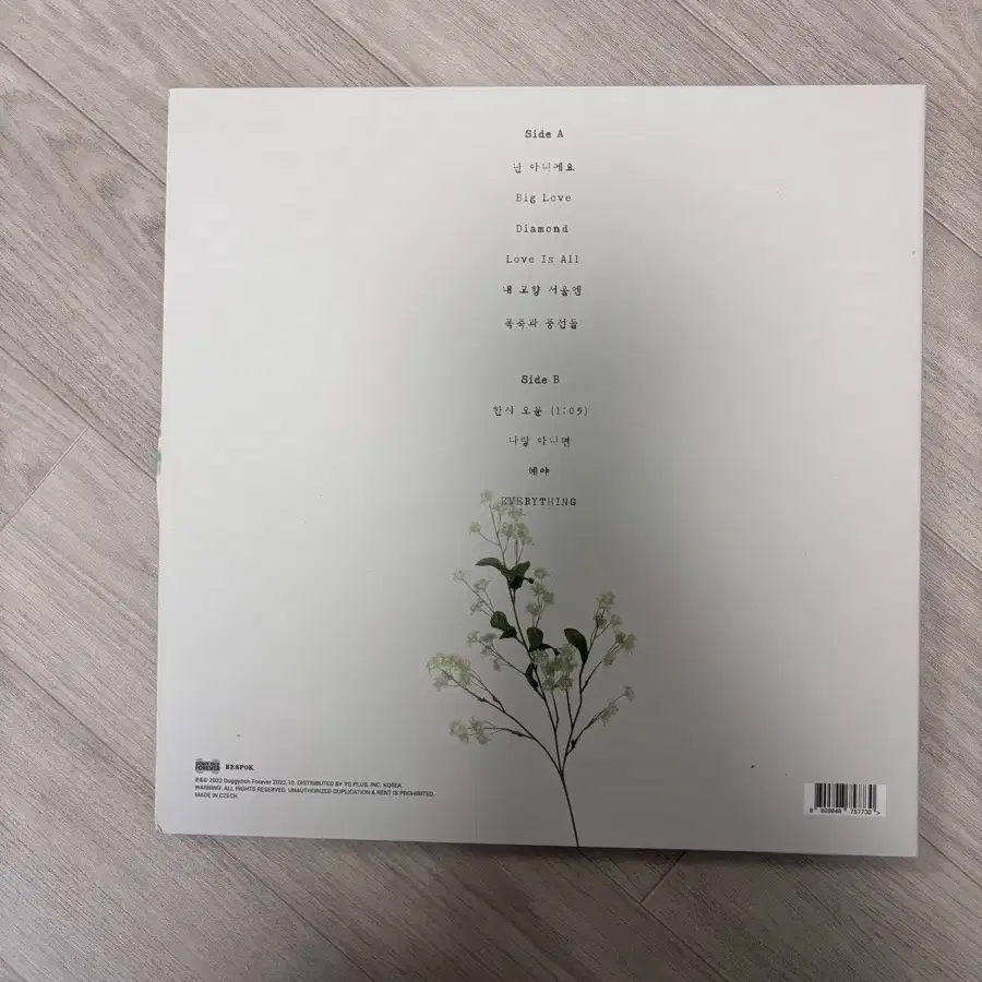 검정치마 team baby LP 개봉