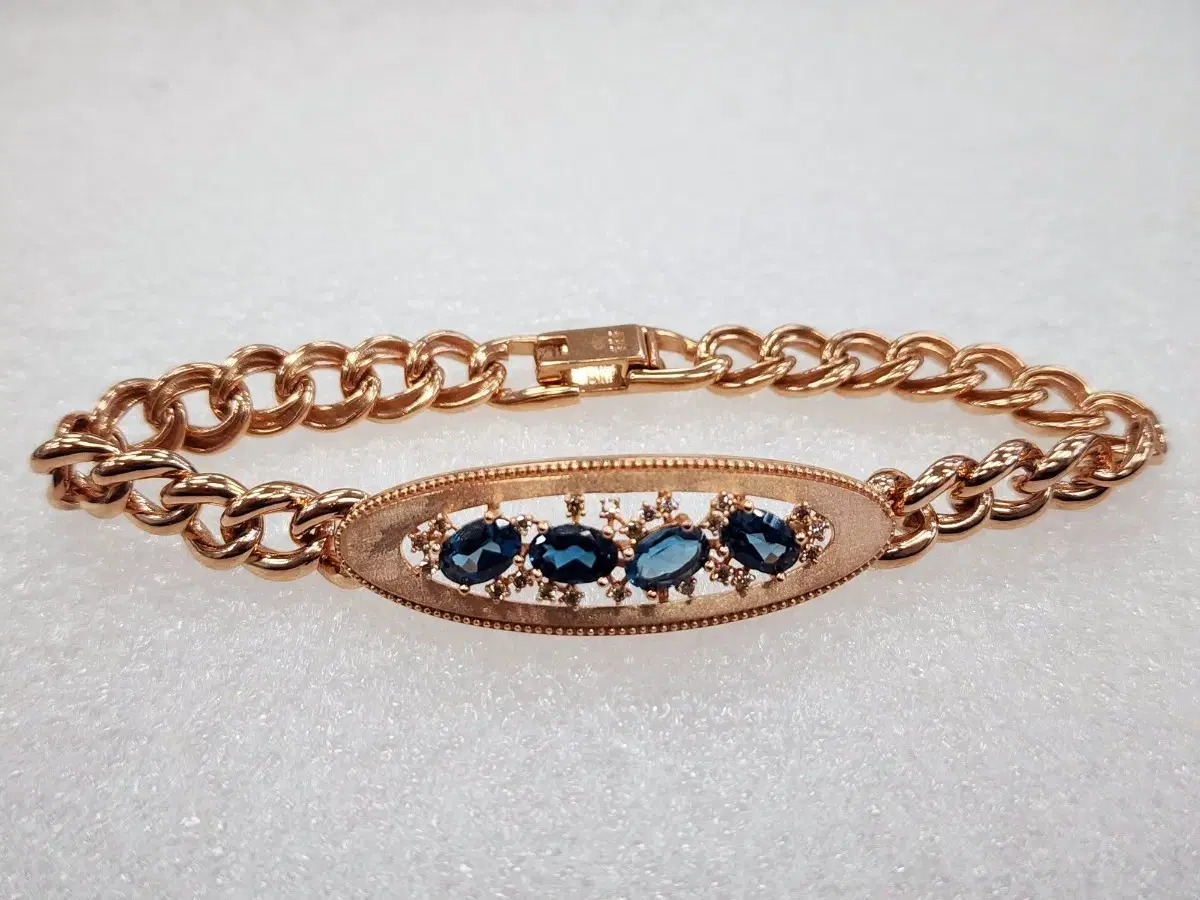 Golden Dew Rosédor 14K Rose Gold London Bloo Topaz & Brown Dia Bracelet