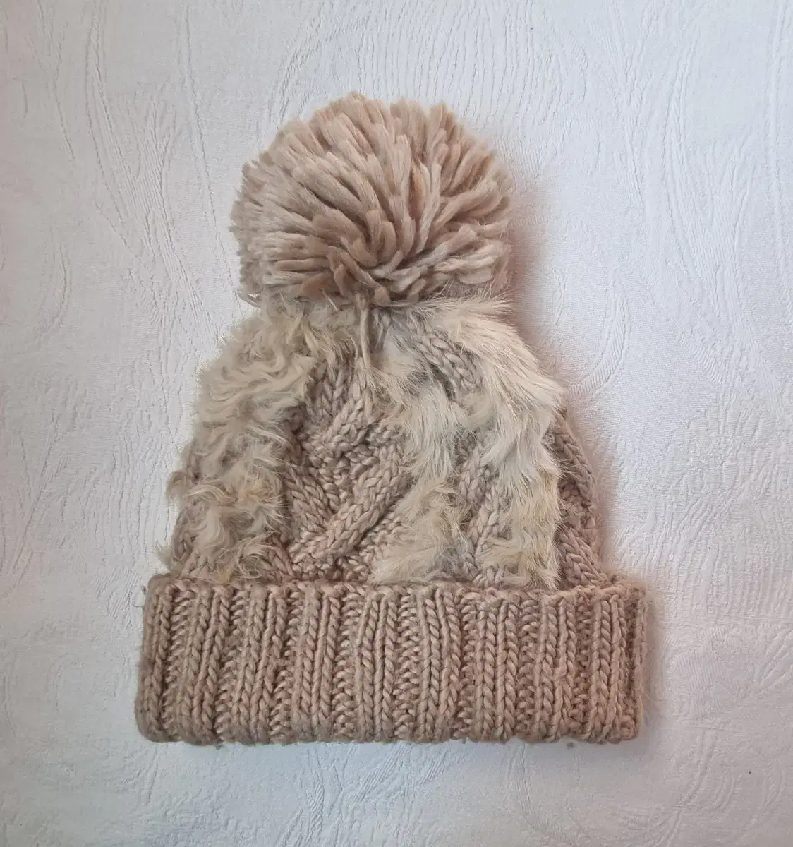 Vintage Mori Girl Hagumi Faux Fur Drop Knit Hat