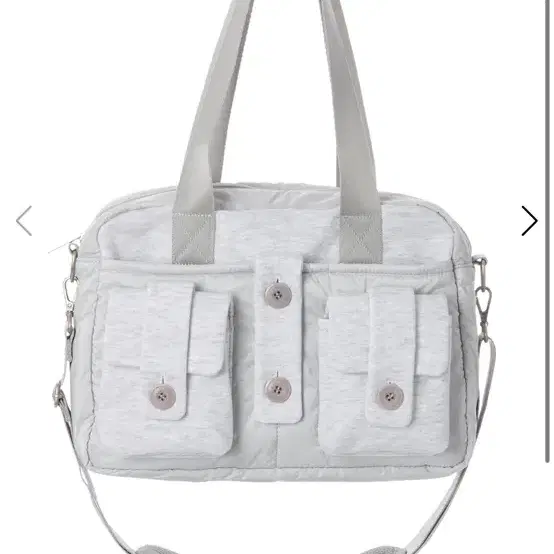 탠스댄스 BUTTON POCKET BAG_WHITE GRAY