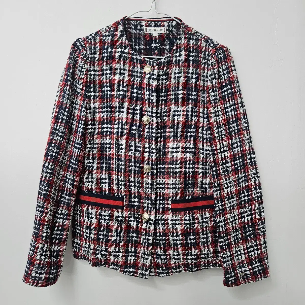 (B-40) TOMMY HILFIGER 타미힐피거 체크 자켓