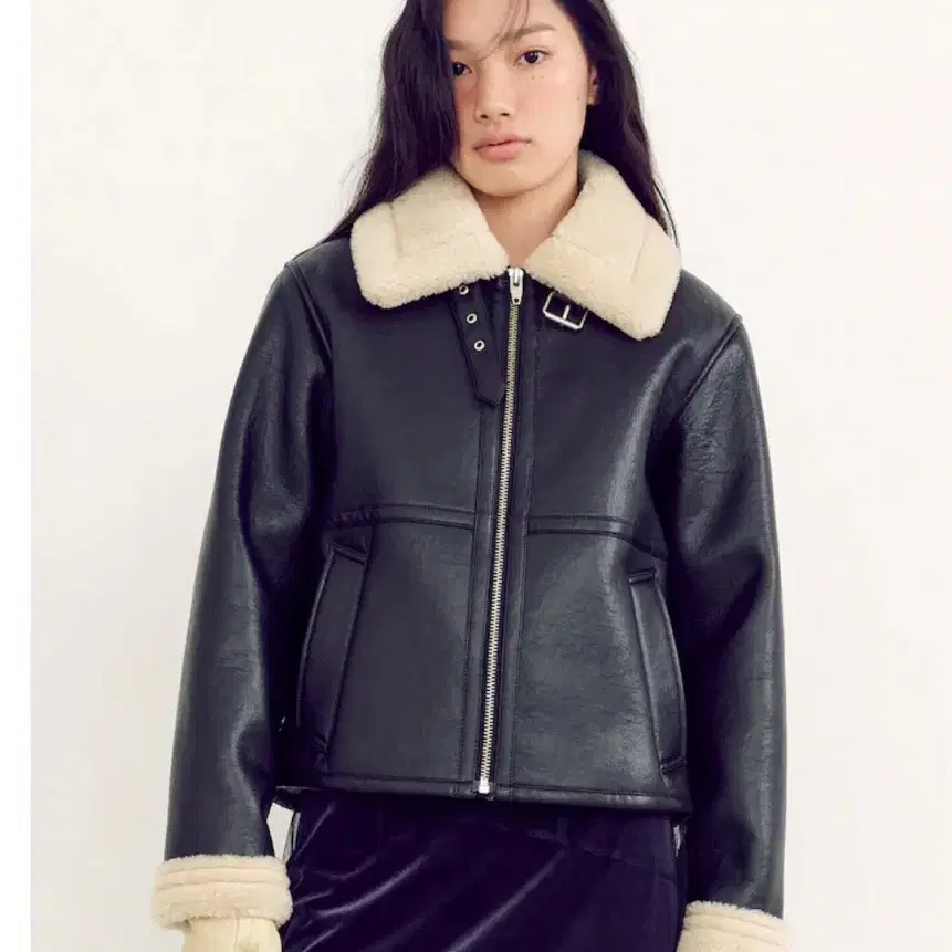 구호플러스 Signature Shearling Faux Leather 무