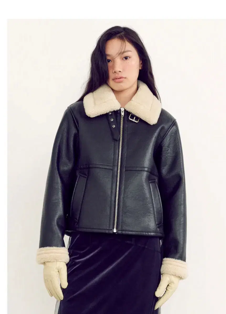 구호플러스 Signature Shearling Faux Leather 무