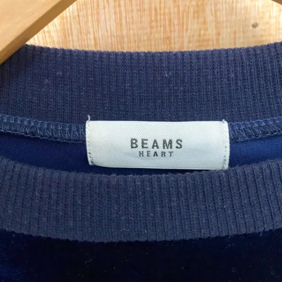 BEAMS velour shirring top