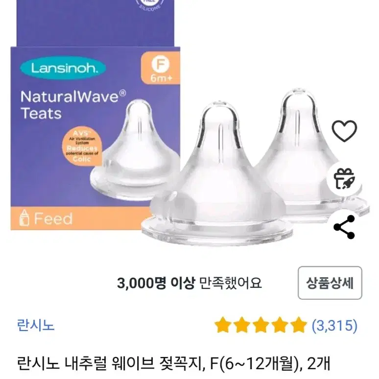 란시노 내추럴 웨이브 젖꼭지