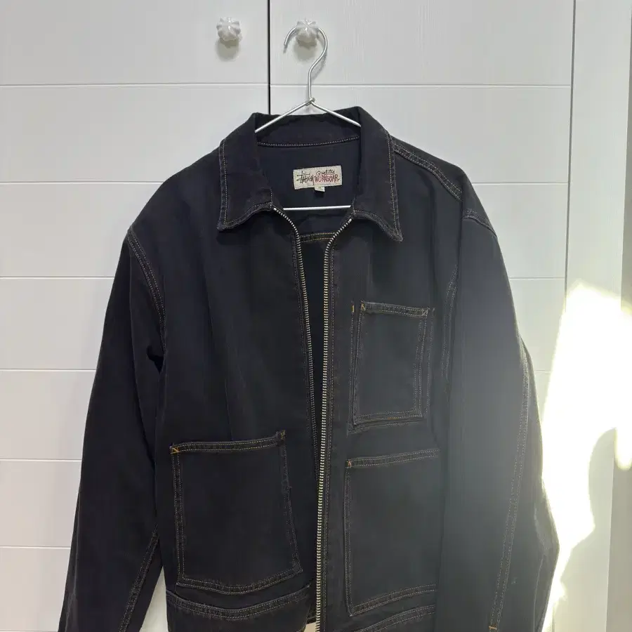 Stussy Zip Work Jacket Washed Black (M)