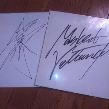 마스크드 볼케이노 사사키 켄스케 사인 색지 신일본 프로레슬링