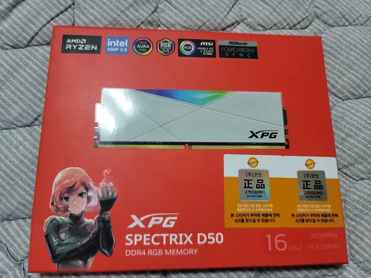 RAM 램 XPG SPECTRIX D50 DDR416GBX2EA 32GB