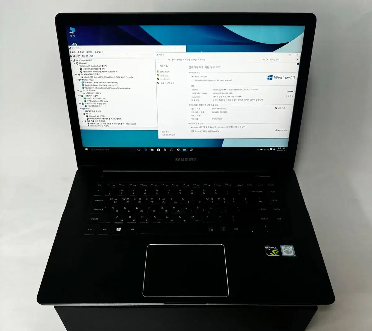 삼성  i7 16G 256GB GTX950 NT930Z5L 고해상도 4K