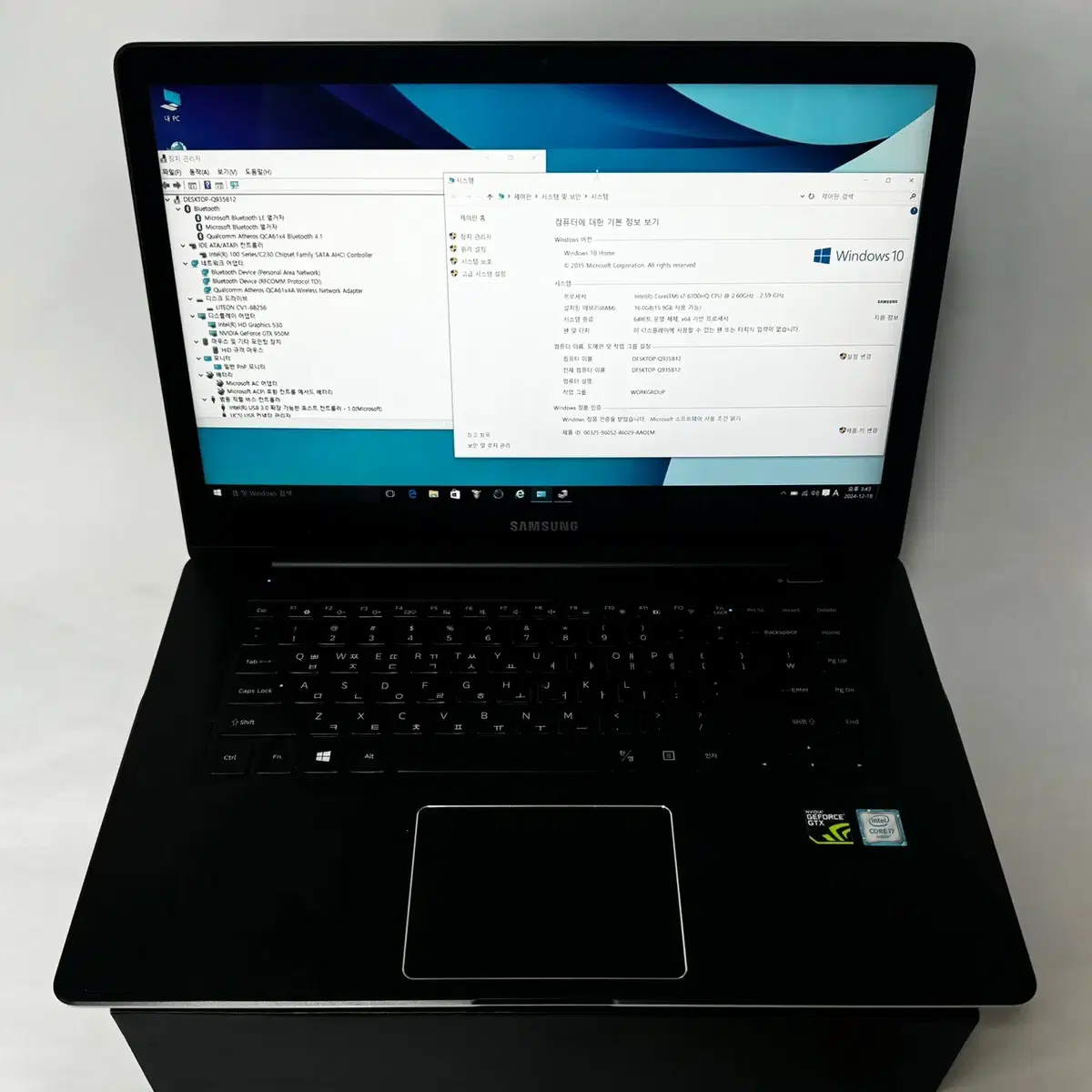 삼성  i7 16G 256GB GTX950 NT930Z5L 고해상도 4K